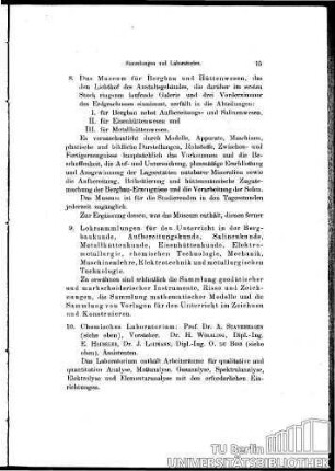 9. Ergänzende Lehrsammlungen