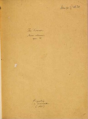 Missa solemnis : op. 30
