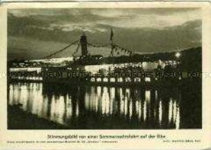 Elbdampfer bei Nacht