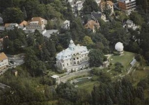 Stadtteilansicht mit Villa und Sternwarte, Zeppelinstraße 7