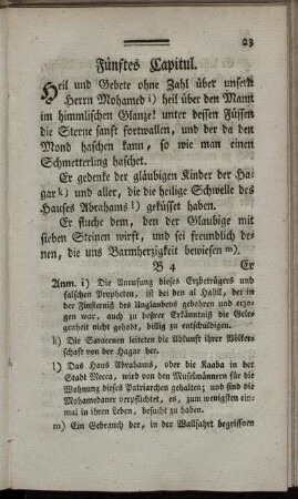 Fünftes Capitul.