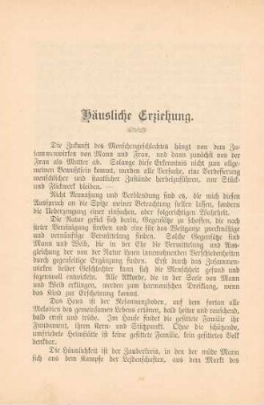 Häusliche Erziehung