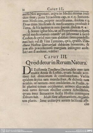 CAPUT III. Qvod detur in Rerum Natura.