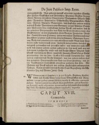 Caput XVIII. [ - ] Caput XX.; Gemund; Goslaria; Gelnhusa