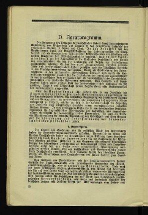 D. Agrarprogramm