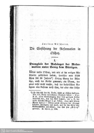 Zweiter Abschnitt. Die Einführung der Reformation in Oschatz