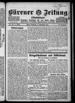 Bürener Zeitung. 1896-1935