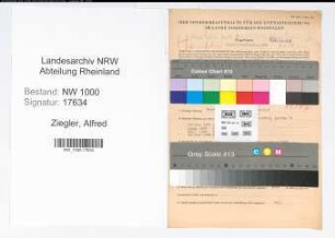 Entnazifizierung Alfred Ziegler, geb. 01.05.1915 (Polizeibeamter)