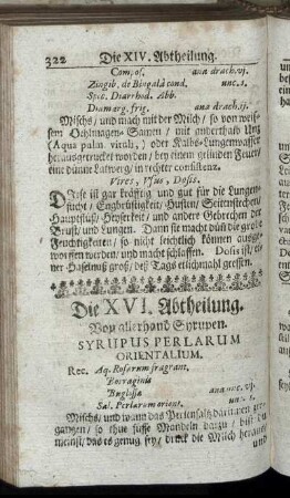 Die XVI. Abtheilung.