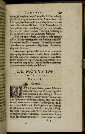 De Motus Impotentia. Cap. II.