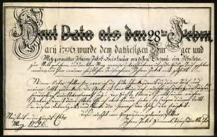 Taufbrief 1796