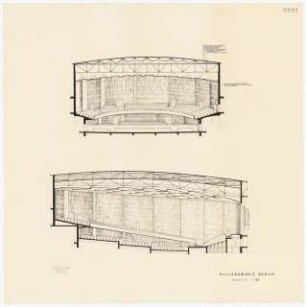 Philharmonie, Berlin-Wilmersdorf: Schnitte 1:100