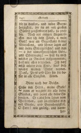 140-144, Gebethe nach der Beicht.