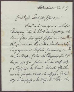 Schreiben von Theobald von Bethmann Hollweg an die Großherzogin Luise; Dank für die Anteilnahme und die erbrachten Leistungen und religiöse Themen