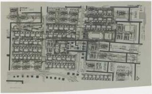 Wohn-Werksiedlung Märkisches Viertel, Berlin-Reinickendorf: Lageplan städtebaulicher Entwurf als Wohnwerk-Siedlung, Seite 9 von HST 038,001