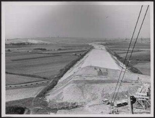 Baustelle eines Streckenabschnitts der Reichsautobahn