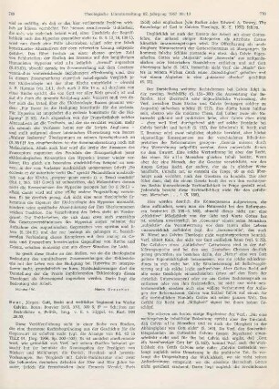 769-771 [Rezension] Baur, Jürgen, Gott, Recht und weltliches Regiment im Werke Calvins