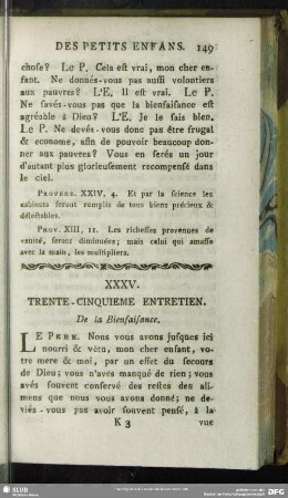 XXXV. Trente-Cinquieme Entretien