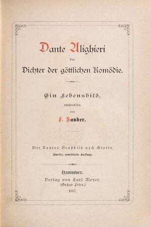 Dante Alighieri, der Dichter der göttlichen Komödie