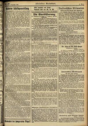 Zweite Ausgabe vom Samstag, den 09. Dezember 1933.