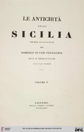 Band 2: Le antichità della Sicilia