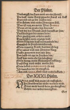 Der XXXI. Psalm. - Der XL. Psalm.