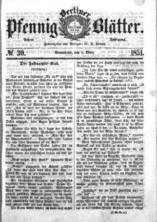 No. 30, Sonnabend,den 8. März