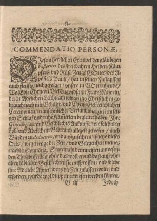 Commendatio Personae.