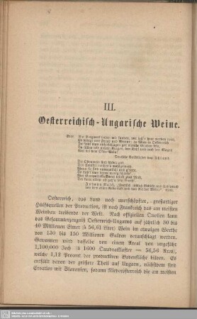 III. Oesterreichisch-Ungarische Weine