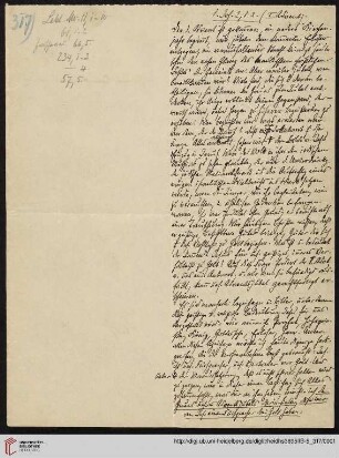 Heid. Hs. 3895 II B - 5,317: Nachlass Heinrich Bassermann, Sonn- und Feiertagspredigten: Predigt zu 1 Joh 2,1-3 (Dass der rechte Grund für unsren Adventsjubel darin liege, dass Jesus unser Fürsprecher ist)