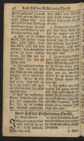 Aufs Fest der Erscheinung Christi