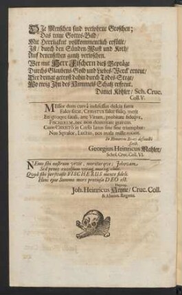 Die Menschen sind verlohrne Groschen; [...]