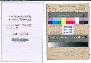 Entnazifizierung Friedrich Heidt , geb. 05.04.1894 (Schlosser)