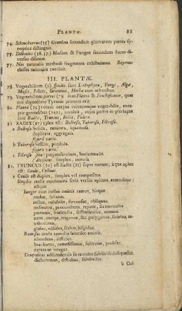 III. Plantæ