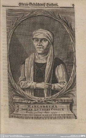 Margaretha Johan Lutheri Coniux.