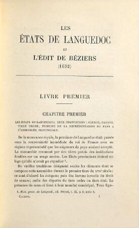 Les états de Languedoc et l'édit de Béziers (1632)