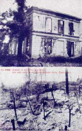 Das zerstörte Schloss in La Ville aux Bois