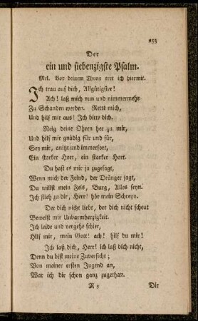 Der ein und siebenzigste Psalm. - Der hundert und neun und dreyßigste Psalm.