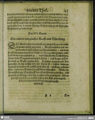 Das XIX. Capitel. Ein anders von gleicher Krafft und Würckung