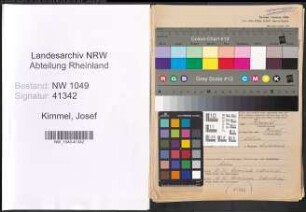 Entnazifizierung Josef Kimmel , geb. 26.02.1898 (Metzger)