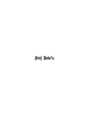 Brief Rahel's.