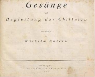 Gesänge mit Begleitung der Chittarra