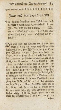 Zwey und zwanzigstes Capitel