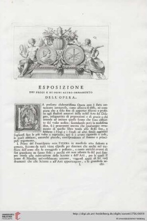 Esposizione dei fregi e di ogni altro ornamento dell'opera