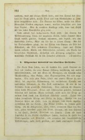 2. Allgemeiner Ueberblick der römischen Geschichte