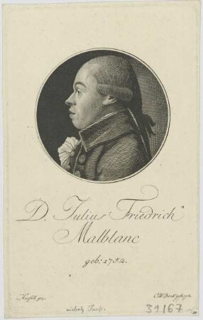 Bildnis des Julius Friedrich Malblanc