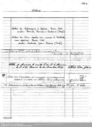 Lettre chronologisch 152a