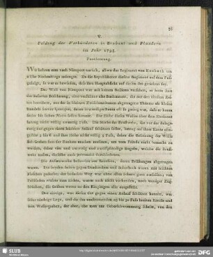 V. Feldzug der Verbündeten in Brabant und Flandern im Jahr 1793. Fortsetzung