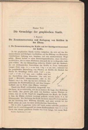 1. Die Zusammensetzung der Kräfte und der Gleichgewichtszustand der Kräfte.