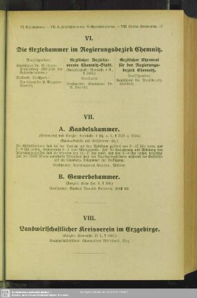 VI. Die Ärztekammer im Regierungsbezirk Chemnitz
